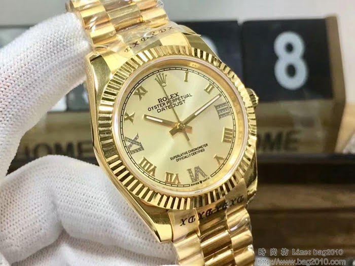 ROLEX勞力士 日誌系列 全新款 經典羅馬刻度設計 奢華典雅 男士腕表  wssb3724